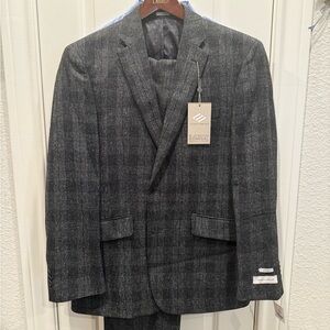 Joseph Abboud Charcoal Plaid Suit